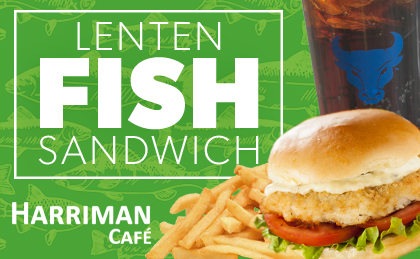 Lenten Fish Sandwich at Harriman Café