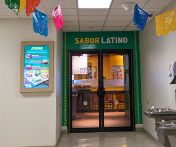 Entrance door leading into Sabor Latino