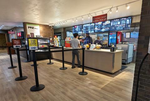 The Cellar restaurant order counter in Governors Hall.