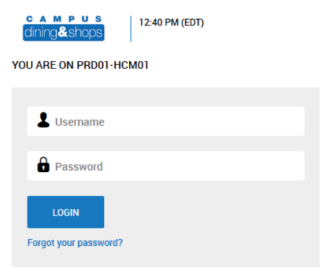 Terminated Employee Login screenshot