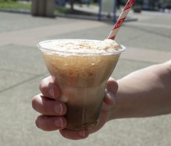 Free Coke float served to students and faculty.