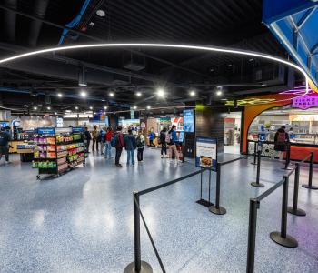 View of One World Café from Kali Orexi. Photo by Onion Studio.