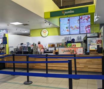Jamba at the Student Union is located to the right of Champa Sushi and to the left of Union Marketplace.