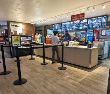 The Cellar restaurant order counter in Governors Hall.