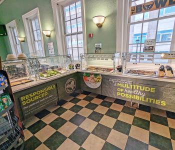 The Bowl self serve salad area in Harriman Café.