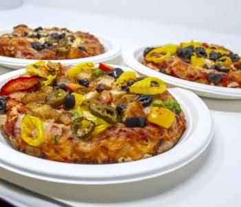 Three build your own pizza options from Piza Pizza.